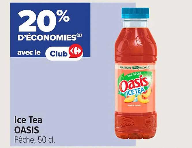 Ice Tea OASIS Pêche, 50 cl