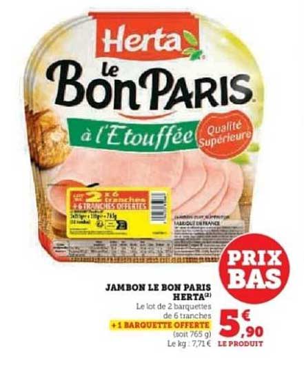 JAMBON LE BON PARIS HERTA