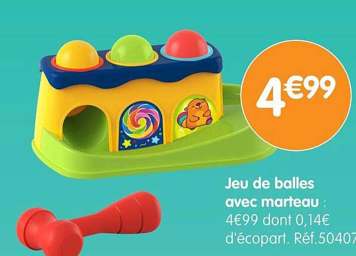 Jeu de balles avec marteau
