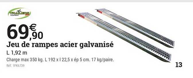 Jeu de rampes acier galvanisé