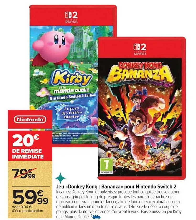 Jeu « Donkey Kong : Bananza » pour Nintendo Switch 2