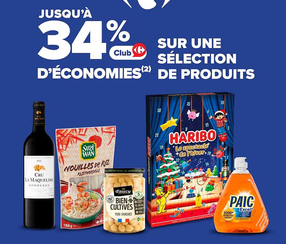 Jusqu'à 34% d'économies sur une sélection de produits