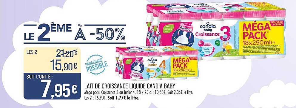 Lait de Croissance Liquide Candia Baby