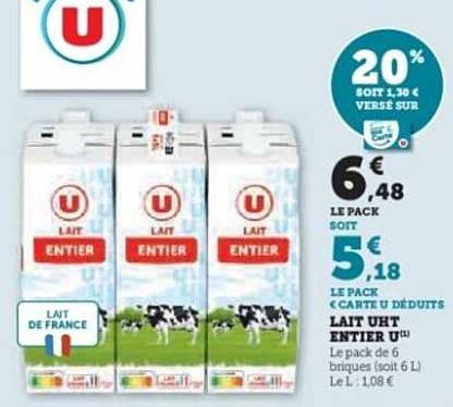 LAIT UHT ENTIÈR U