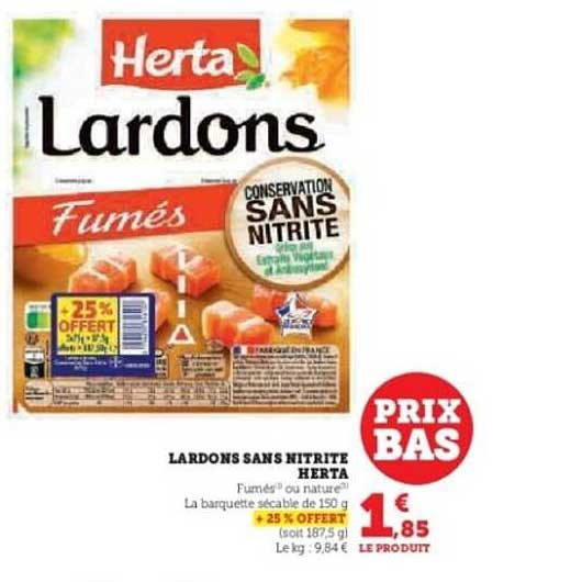LARDONS SANS NITRITE HERTA