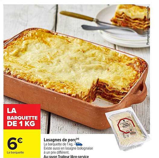 Lasagnes de porc