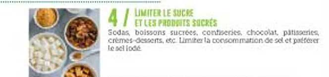 Limiter le sucre et les produits sucrés