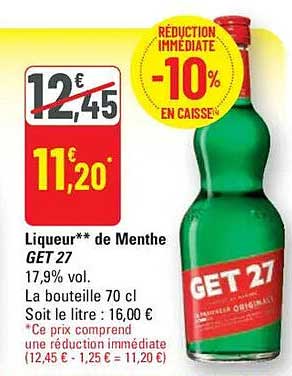 Liqueur** de Menthe GET 27