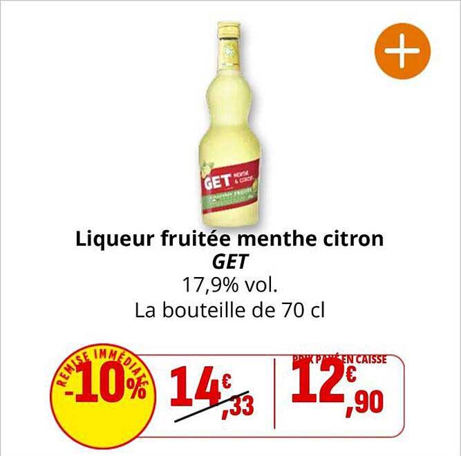 Liqueur fruitée menthe citron GET