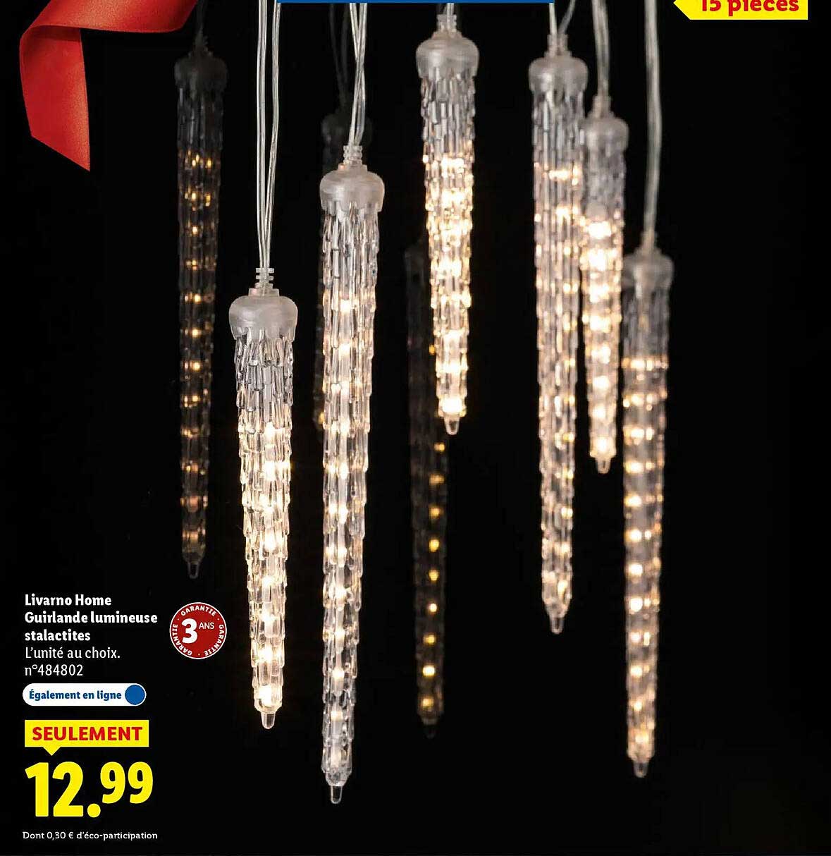 Livarno Home Guirlande lumineuse stalactites
