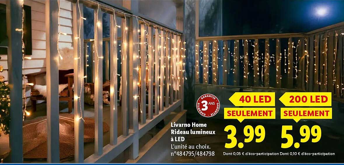 Livarno Home Rideau lumineux à LED