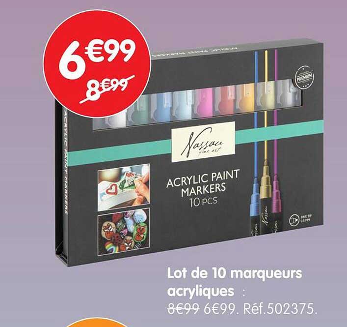 Lot de 10 marqueurs acryliques
