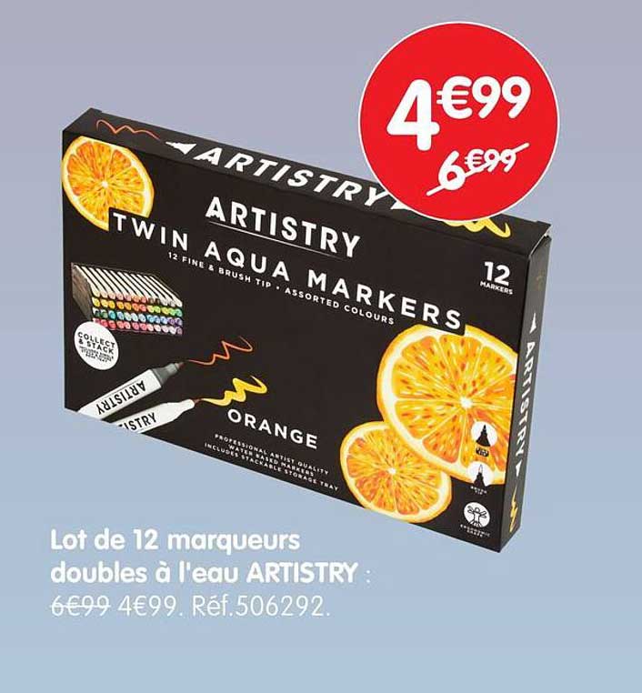Lot de 12 marqueurs doubles à l'eau ARTISTRY :