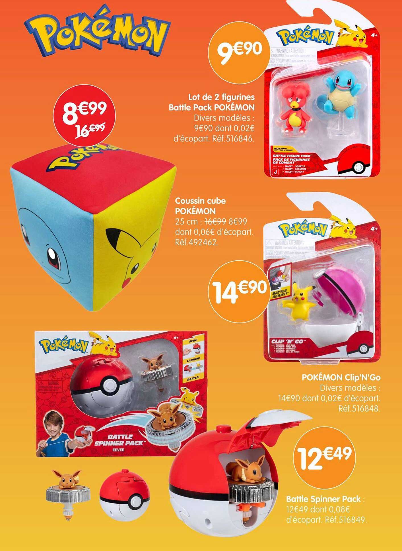 Lot de 2 figurines Battle Pack POKÉMON