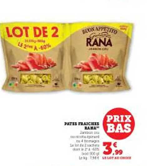 LOT DE 2 PÂTES FRAICHES RANA