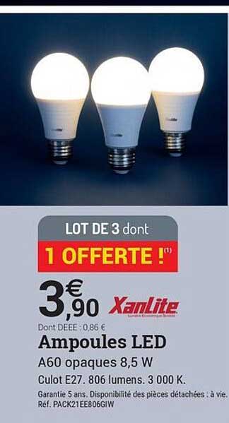 LOT DE 3 DONT 1 OFFERTE !
