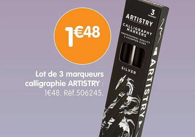 Lot de 3 marqueurs calligraphie ARTISTRY