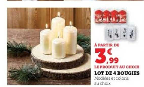 LOT DE 4 BOUGIES