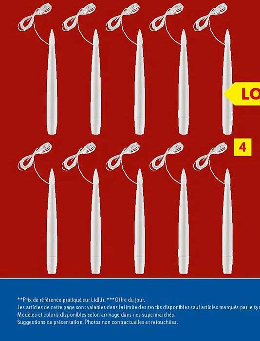 LOT DE 4 PENCILS AVEC CORDON