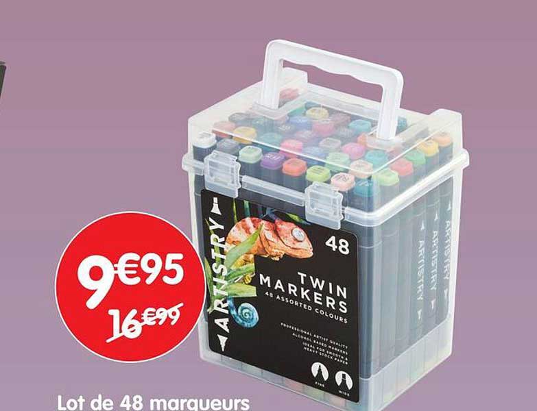 Lot de 48 marqueurs