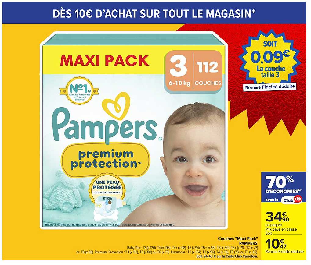 MAXI PACK Pampers premium protection