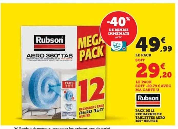 MEGA PACK 12 RECHARGES TABS AERO 360° NEUTRE