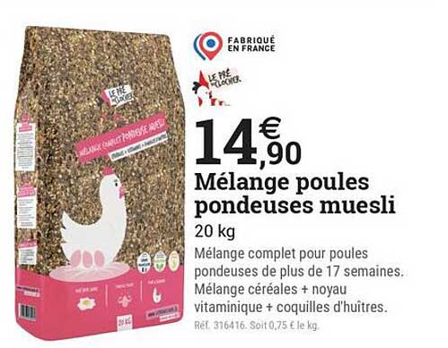 Mélange poules pondeuses muesli