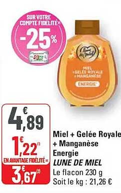 Miel + Gelée Royale + Manganèse Energie