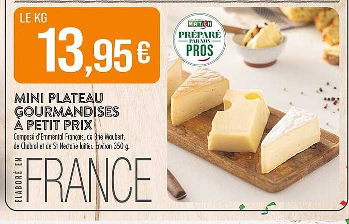 MINI PLATEAU GOURMANDISES À PETIT PRIX