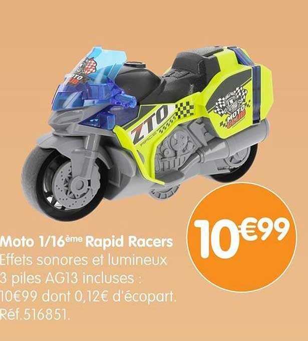 Moto 1/16ème Rapid Racers