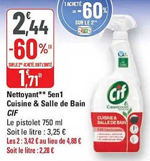 Nettoyant** 5en1 Cuisine & Salle de Bain CIF