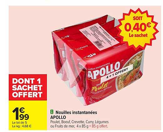 Nouilles instantanées APOLLO