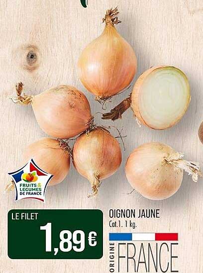 OIGNON JAUNE Cat.1. 1 kg.