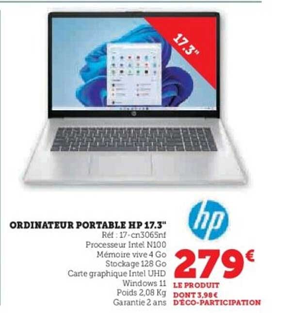 ORDINATEUR PORTABLE HP 17.3"