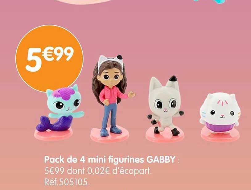 Pack de 4 mini figurines GABBY