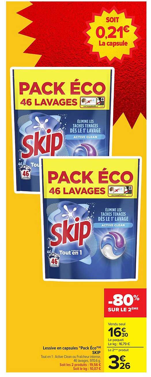PACK ÉCO 46 LAVAGES