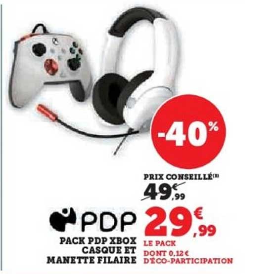 PACK PDP XBOX CASQUE ET MANETTE FILAIRE
