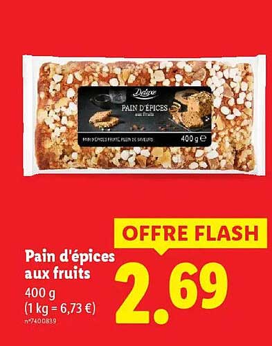 Pain d'épices aux fruits