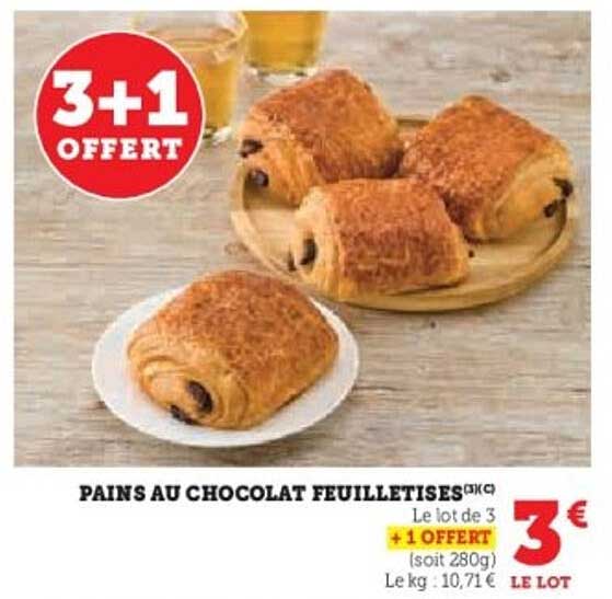 PAINS AU CHOCOLAT FEUILLETISES