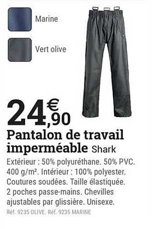 Pantalon de travail imperméable Shark
