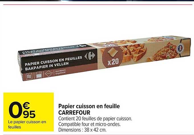 Papier cuisson en feuille CARREFOUR