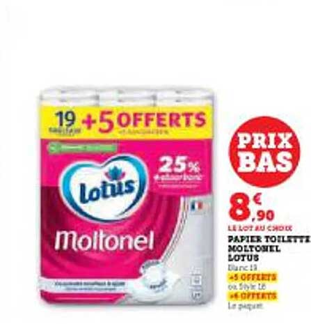 PAPIER TOILETTE MOLTONEL LOTUS