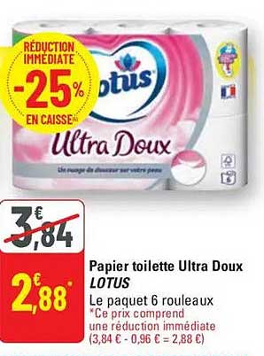 Papier toilette Ultra Doux LOTUS