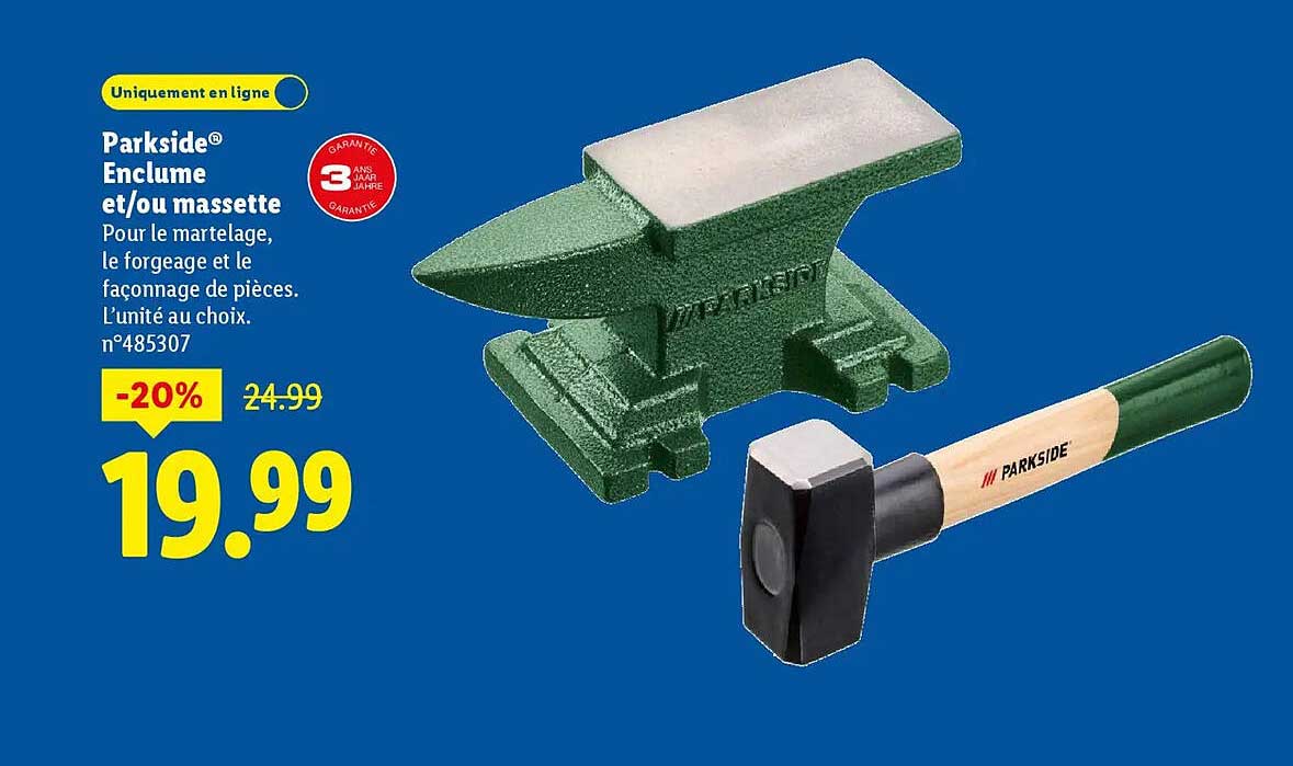 Parkside® Enclume et/ou masseette