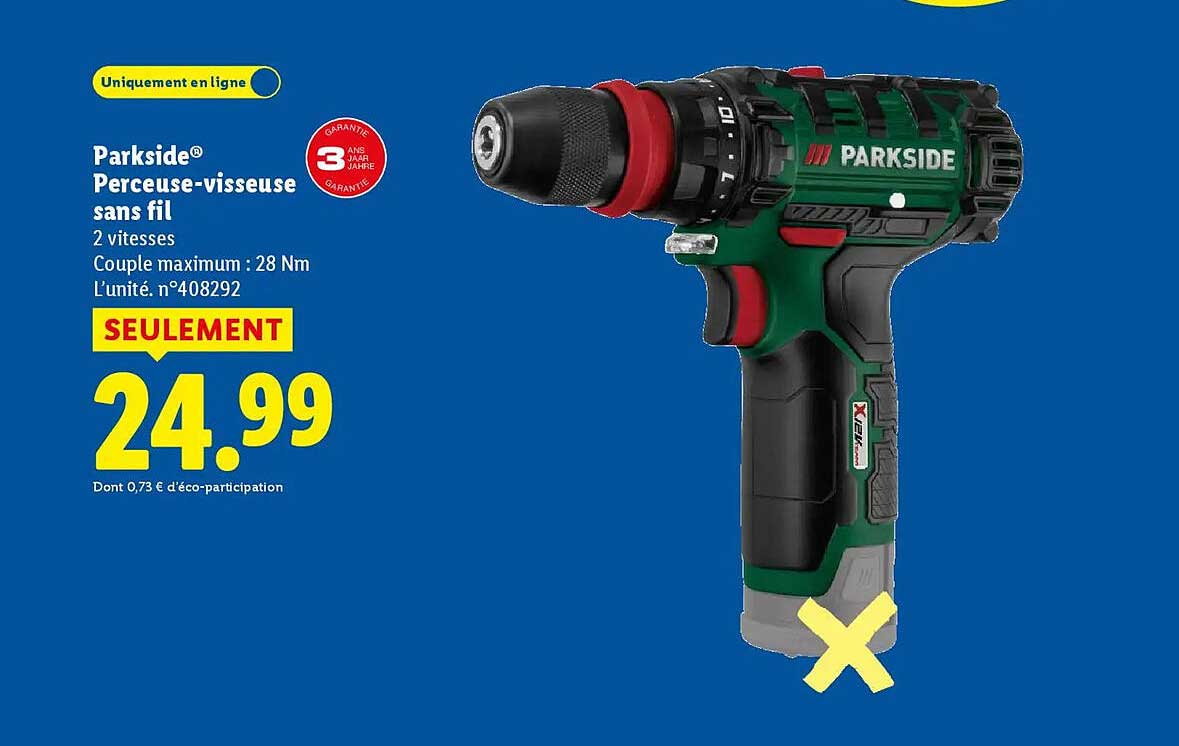 Parkside® Perceuse-visseuse sans fil