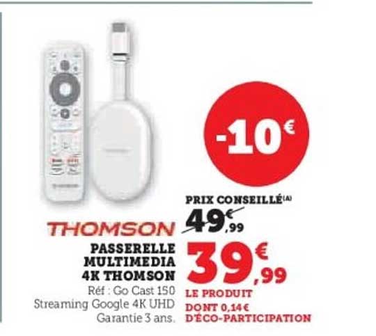 PASSERELLE MULTIMEDIA 4K THOMSON