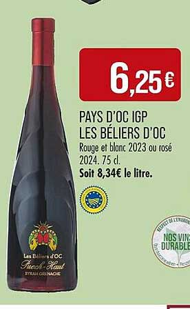 PAYS D'OC IGP LES BÉLIERS D'OC