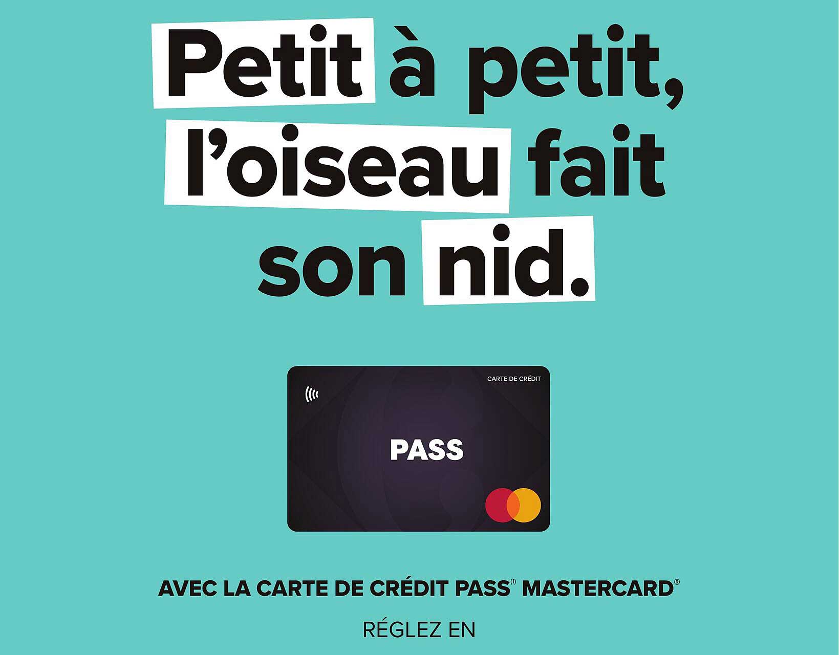 Petit à petit, l'oiseau fait son nid.