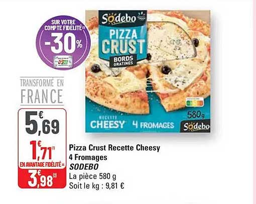 Pizza Crust Recette Cheesy 4 Fromages
