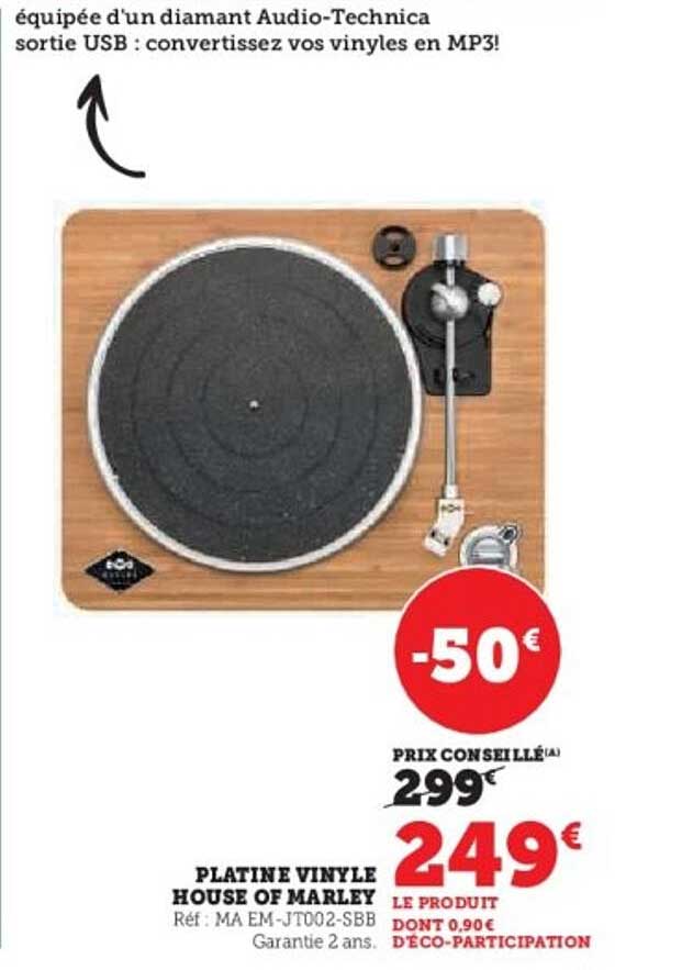 PLATINE VINYLE HOUSE OF MARLEY